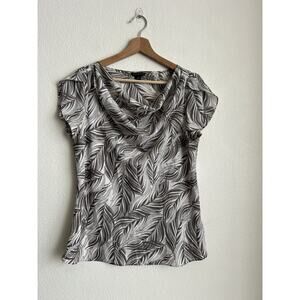 Banana Republic Womens Sleeveless Draped Neckline Blouse Top Size Medium